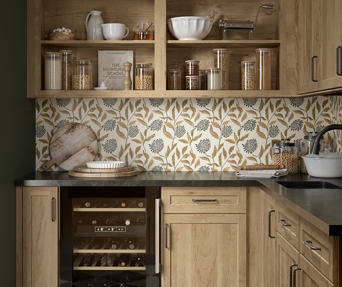 Subtle Sophistication Transitional Shaker Cabinetry in Warm Tan Hues